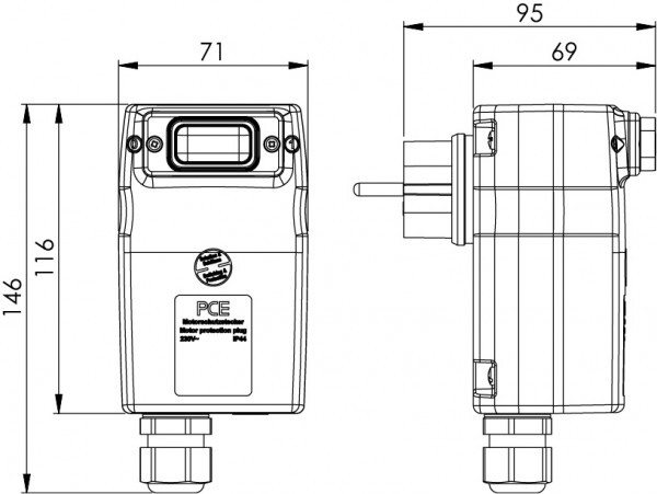 Pce Motorschutzkontaktstecker Mit Kondens F A V Nennstrom A Ip Artnr C